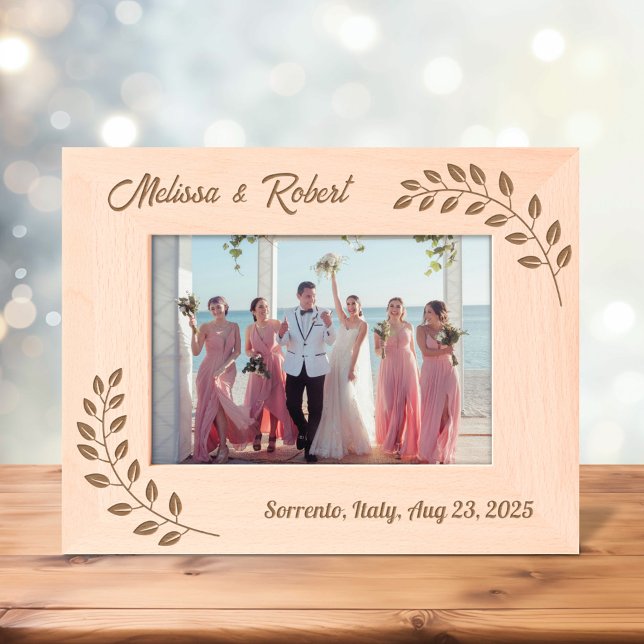 Cadres Gravés Branche de courroie de coin Mariage de couple 7x5 (Créateur téléchargé)