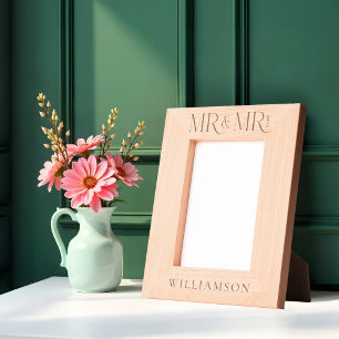 Cadres Gravés Cadeau de mariage minimaliste pour jeunes mariés M