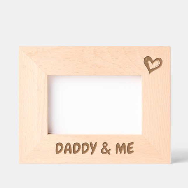 Cadres Gravés Cadeau Photo Pour Papa, Papa & Moi Image Frame, (Recto)