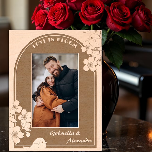 Cadres Gravés Cadeau romantique pour couples - Fleurs Little Bir (Créateur téléchargé)