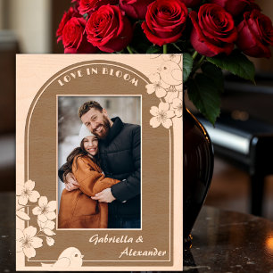 Cadres Gravés Cadeau romantique pour couples - Petits oiseaux fl