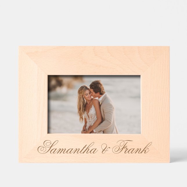 Cadres Gravés Calligraphie Classique de Mariage (Classic Calligraphy Wedding Engraved Frames)