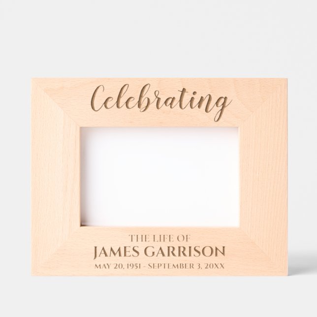 Cadres Gravés Célébration Du Souvenir De Vie Photo Mémorial (Recto)