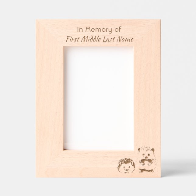 Cadres Gravés Celebration of Life Service Hedgehog Children (Recto)