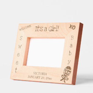 Cadres Gravés C'est une petite fille Nom du bétail 6 x 4, 7 x 5 