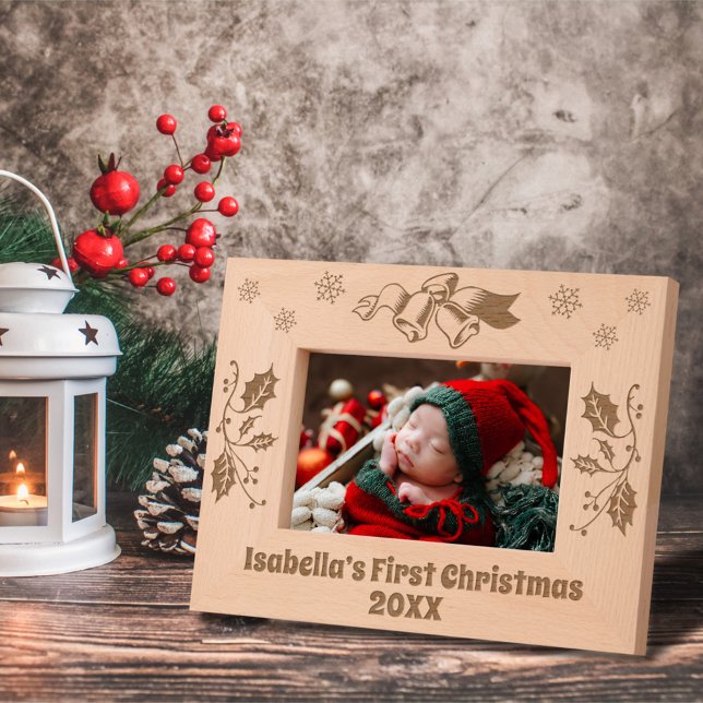 Cadres Gravés Christmas Bells Holly Flakes Feuille Custom (Créateur téléchargé)