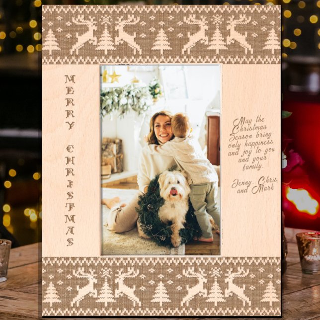 Cadres Gravés Christmas reindeers  jersey sweater pattern (Créateur téléchargé)