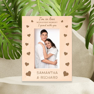 Cadres Gravés Coeurs mignons Aimer Citer Deux Noms Personnalisés