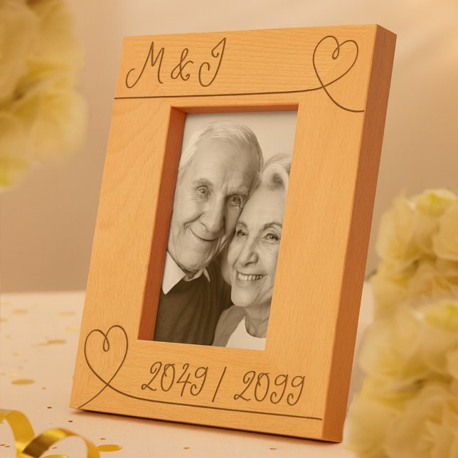 Cadres Gravés Coeurs minimaux Valentines Jour Mariage Anniversai (Créateur téléchargé)