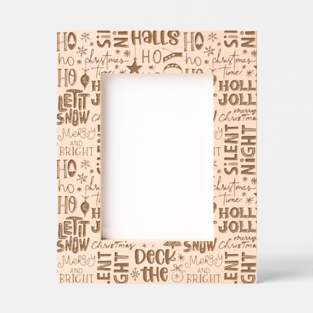 Cadres Gravés Collage des mots et des expressions de Noël (Recto)