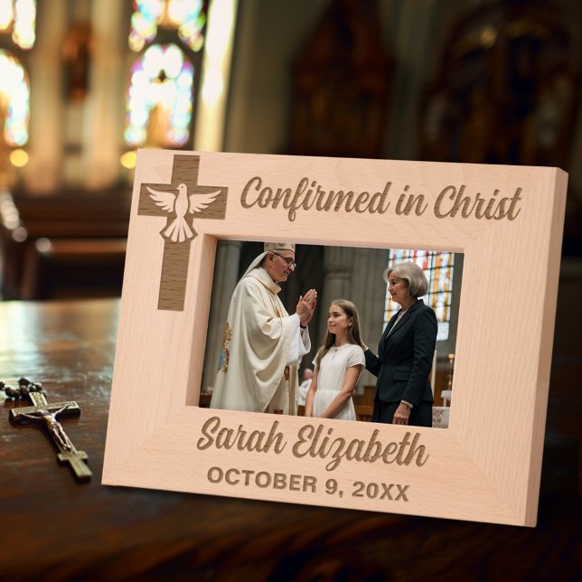 Cadres Gravés Confirmé dans le Christ Confirmation Nom personnal (Créateur téléchargé)