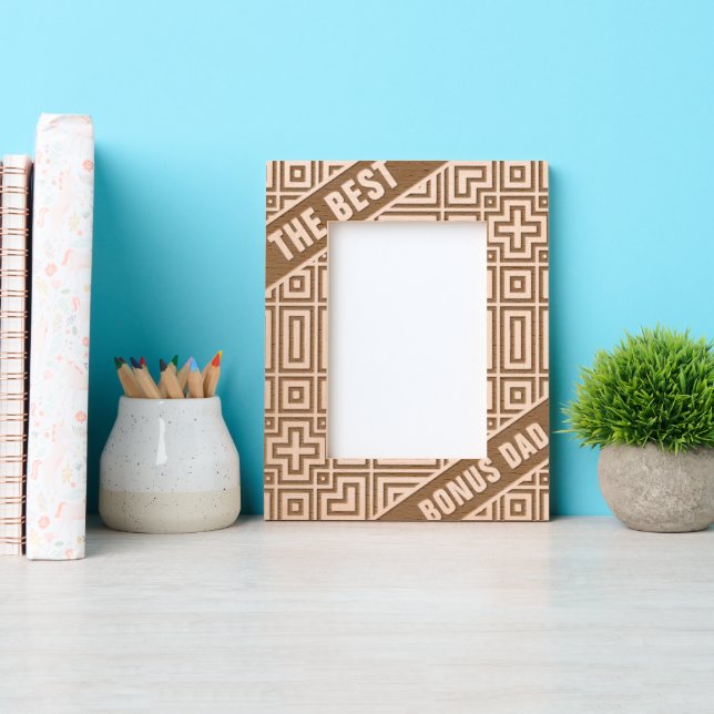 Cadres Gravés Cool moderne géométrique Abstrait Le meilleur bonu (Recto)