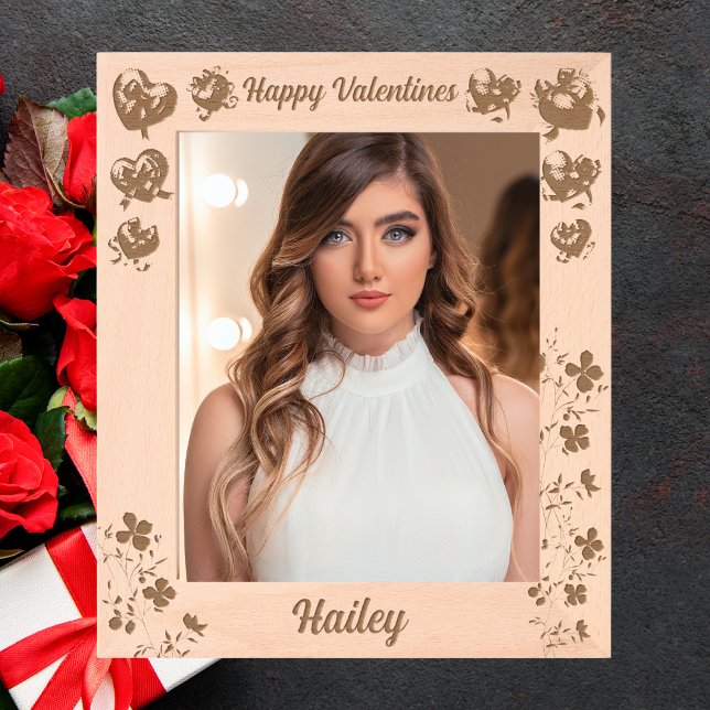 Cadres Gravés Coquette Coeur Valentines Cadeau Laser Photo (Créateur téléchargé)