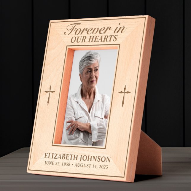 Cadres Gravés Croix de la photo commémorative pour toujours dans (Créateur téléchargé)