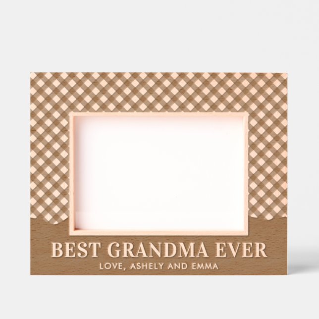 Cadres Gravés Custom Best Grandma Ever Plaid Pattern (Recto)