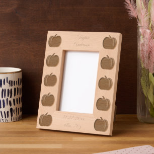 Cadres Gravés Cute Orange Genre Neutre Citrouille Personnalisé