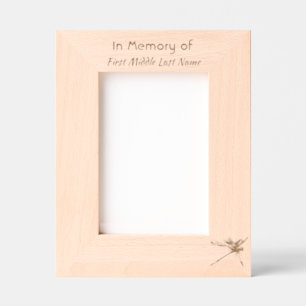 Cadres Gravés Dragonfly Photo Personnalisée de Memorial Keepsaké