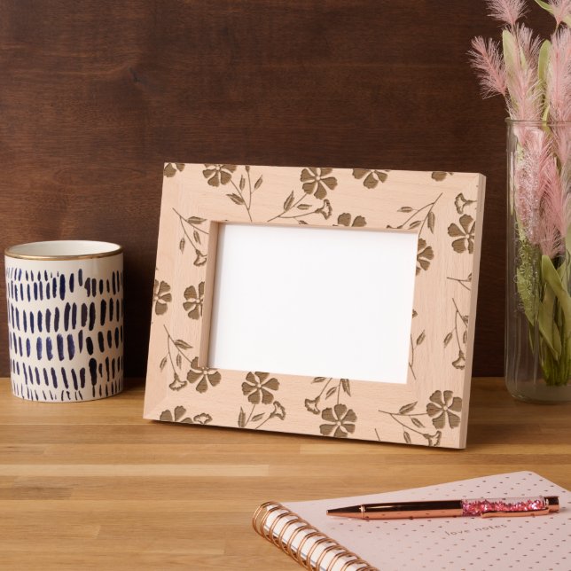 Cadres Gravés Elegant Floral Engraved Frame Design for Decor (Gauche)