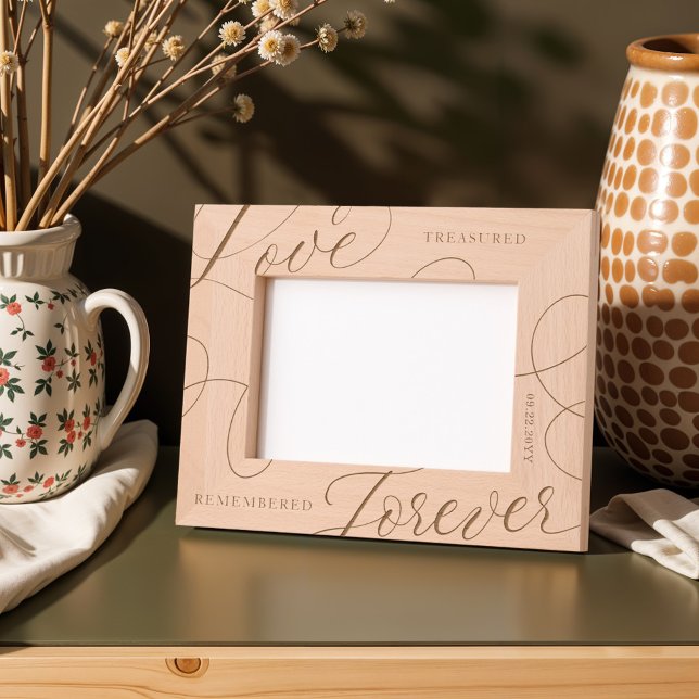 Cadres Gravés Elegant Love Treasured Remembered Forever Memorial (Elegant Love Treasured Remembered Forever Memorial Etched Frames)