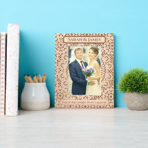 Cadres Gravés Élégant Monogramme Couple Noms Motif décoratif