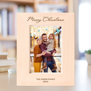 Cadres Gravés Élégant Monogramme Joyeux Noël Classique Typograph