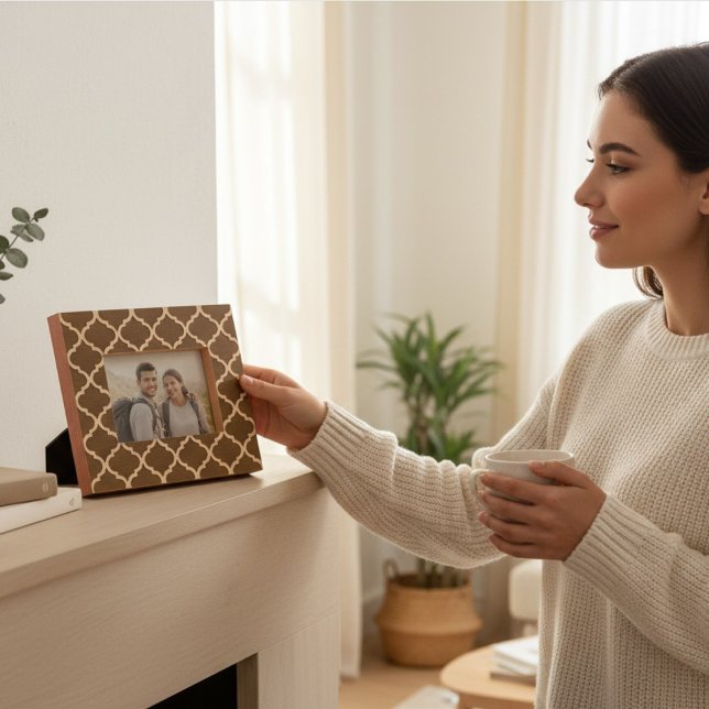 Cadres Gravés Élégant Motif géométrique moderne en bois (Créateur téléchargé)