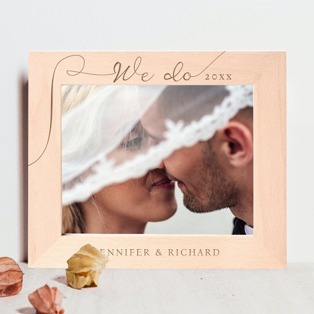 Cadres Gravés Elegant We Do Wedding Calligraphy Laser Engraved (Créateur téléchargé)
