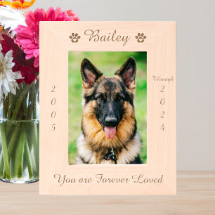 Cadres Gravés Empreinte de patte personnalisé Pet Memorial Bois 