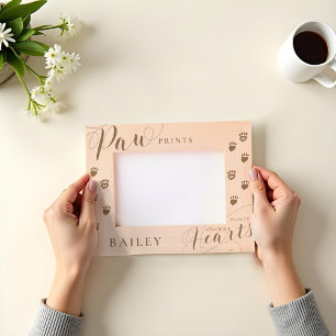 Cadres Gravés Empreintes de pattes sur nos coeurs Pet Memorial P