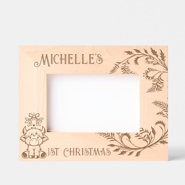 Cadres Gravés Enfants 1er Noël (Recto)