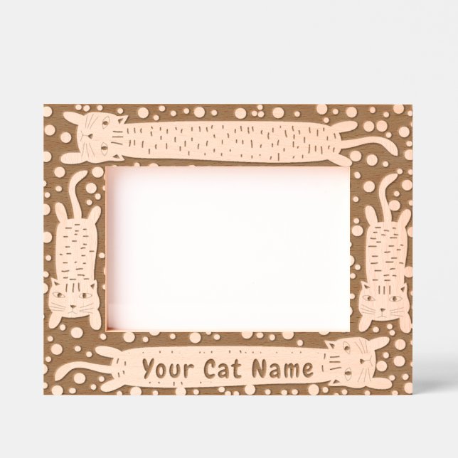 Cadres Gravés Étirement de chats (Recto)