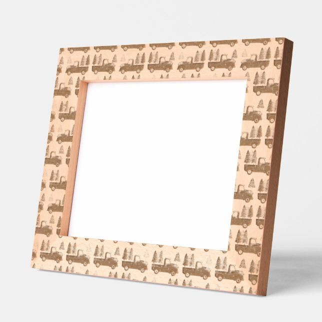 Cadres Gravés Ferme Rustique d'Arbres Gravés au Laser Souvenirs (Gauche)