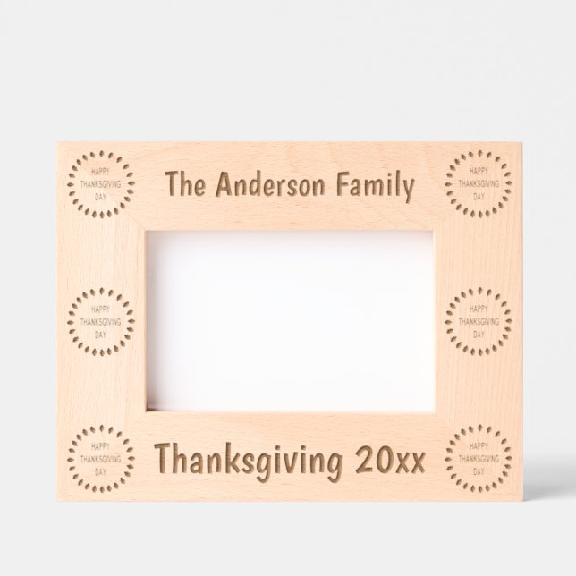 Cadres Gravés Feuilles de chêne Thanksgiving Custom (Recto)