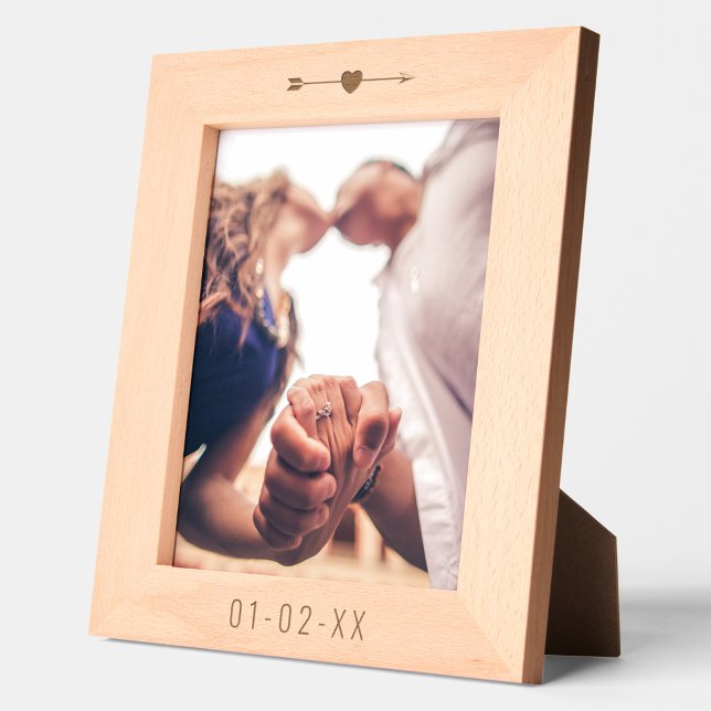 Cadres Gravés Fiançailles/Mariage Date Flèche coeur (Créateur téléchargé)