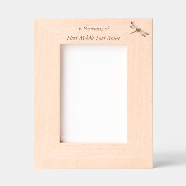 Cadres Gravés Fleur Lotus de la dragonfly Memorial Keepsaké (Recto)