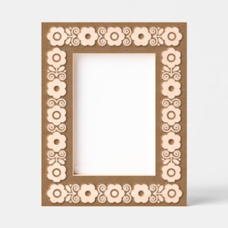 Cadres Gravés Flower Power Etched Wood Frame Engraved Frames