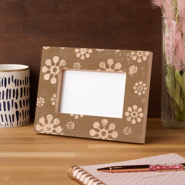 Cadres Gravés Flower Power Fleurs motif sans couture 26 (Gauche)