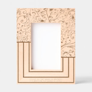 Cadres Gravés Flux Flouris Lignes Unique 4x6P Gratitude