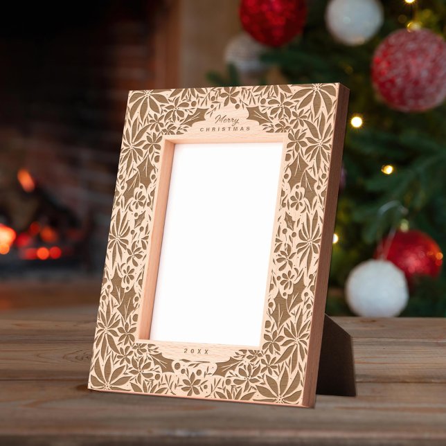 Cadres Gravés Foliage d'hiver Poinsettia et Holly Christmas (Créateur téléchargé)