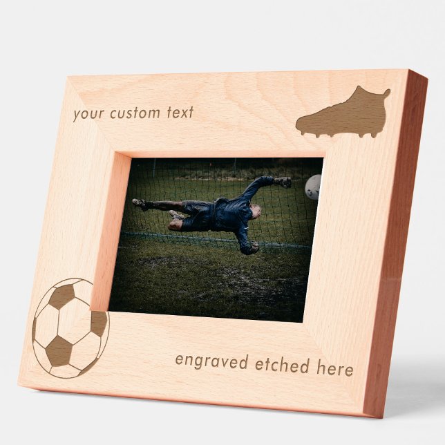 Cadres Gravés Football américain gravé sur mesure (Custom Engraved Etched American Football Soccer)