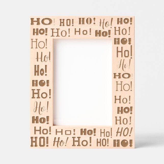 Cadres Gravés Fun Ho ! Ho ! Ho ! Typographie de Noël (Recto)