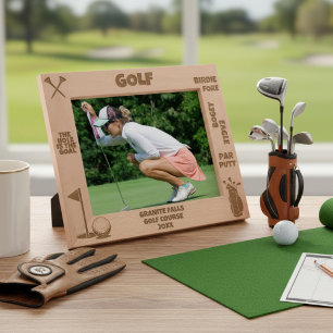 Cadres Gravés Golfeur de golf personnalisé Le trou est l'objecti