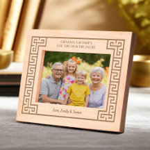 Grand-parents Photo famille Keepsaké grec méandre