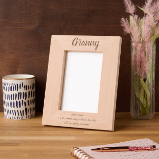 Cadres Gravés Granny Definition Laser Etched Picture Frame Engra