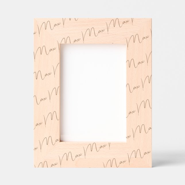 Cadres Gravés Handwritten-Style Personalized Wood Frame, 5x7,  (Recto)