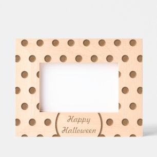 Cadres Gravés Happy Halloween Image Frame (orange et noir)