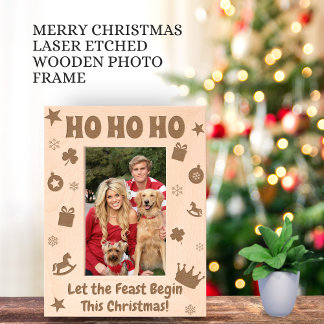 Cadres Gravés HO HO HO Bonjour Noël Cadeau personnalisé