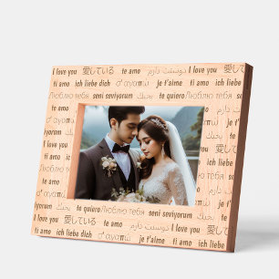 Cadres Gravés "I Love You" en Langues Romantiques Internationale