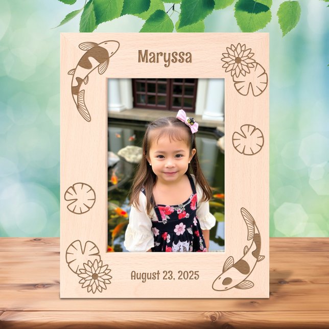 Cadres Gravés Japonais Koi Poisson Eau Lily 5x7 (Créateur téléchargé)