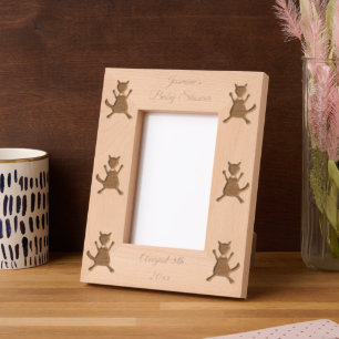 Cadres Gravés Joli rose bébé fille Fox Baby shower personnalisé